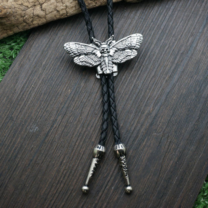 Moth Gothic Zinc Alloy Bolo Tie
