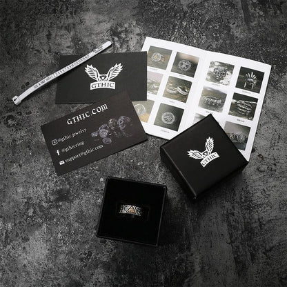 Triangle Eye of Providence Stainless Steel Masonic Ring
