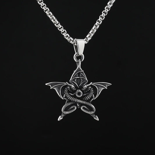 Twin Dragon Star Pendant