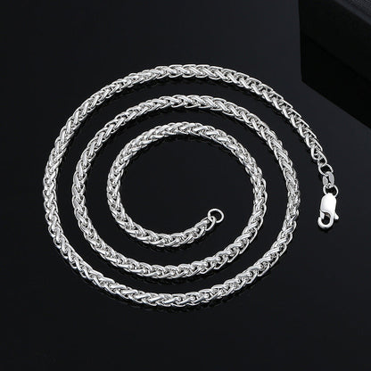 Twist Sterling Silver Chain Necklace
