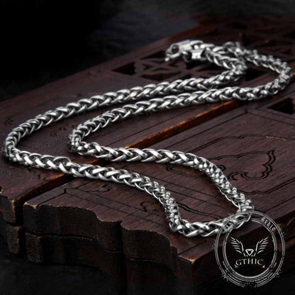 Twist Sterling Silver Chain Necklace
