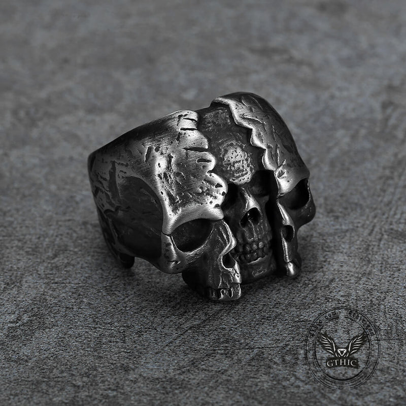 Two-face Stainless Steel Skull Ring