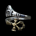Two Tone Egypt Ankh Cross Ring