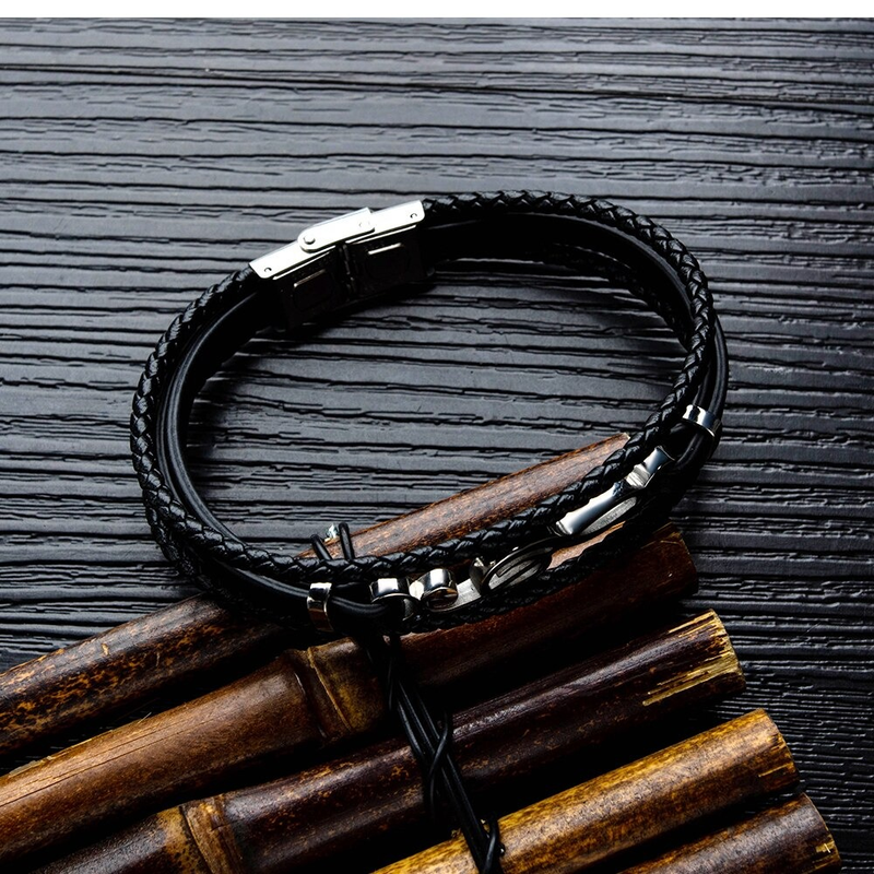 Unique Musical Symbol Bracelets / Pu Leather Bracelets / Punk Rock Rope Bangles