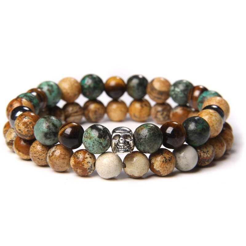 Natural Stone Bangle / Bracelet of Beads for and