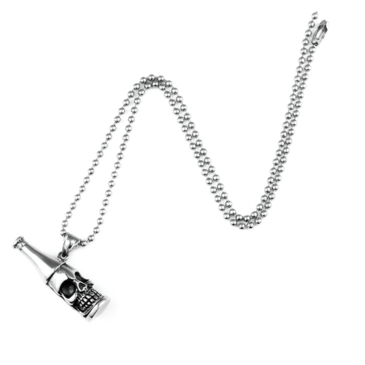 Gothic Pendant of Skull Bottle Shaped / Exquisite Rock Style Jewelry