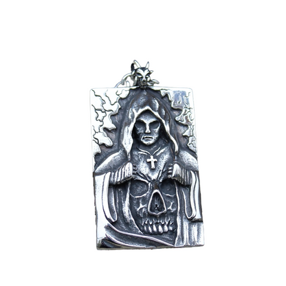 Pendant of Death With Cross Skeleton and Skull / Jewelry Stainless Steel