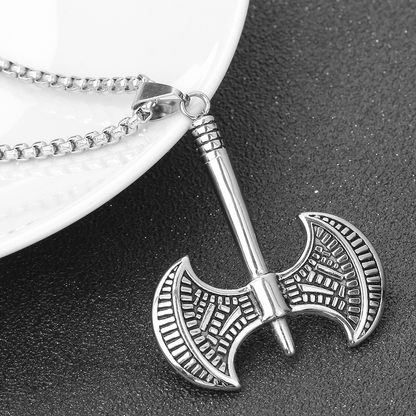 Pendant Viking Tomahawk / Handmade Stainless Steel Punk Necklace