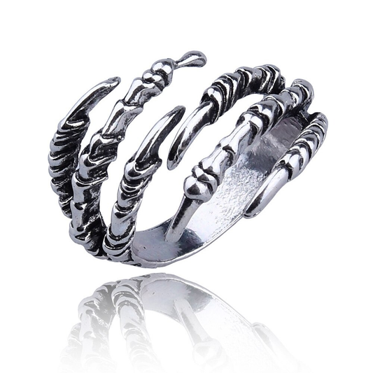 Ring in Alternative Style / Retro Punk Open Ring With Dragon Claw