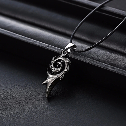 Rock Style Pendant / Stainless Steel Necklace / Cool Dragon Flame Pendant