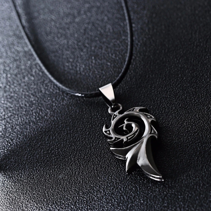 Rock Style Pendant / Stainless Steel Necklace / Cool Dragon Flame Pendant