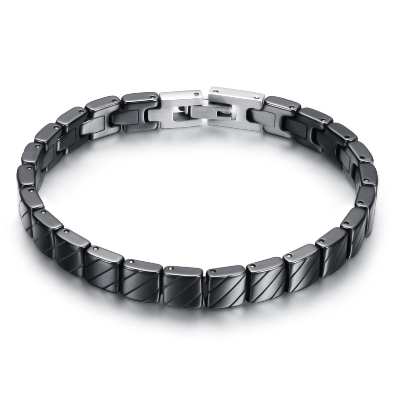 Stainless Steel Bracelet in Black and White Colour / Bangle With Toggle-clasps