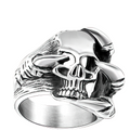 Stainless Steel Gothic Ring / Jewellery With Skull