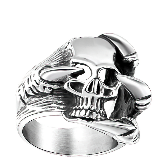 Stainless Steel Gothic Ring / Jewellery With Skull