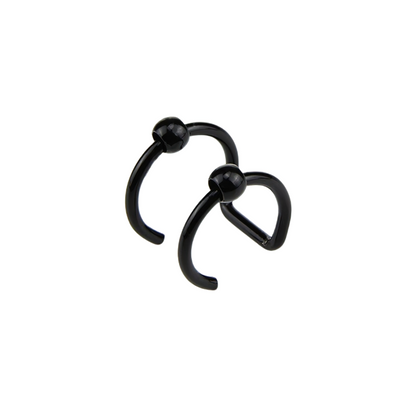 Stainless Steel Jewelry / Cool Steel Piercing / Rock Style Faux Body Piercing