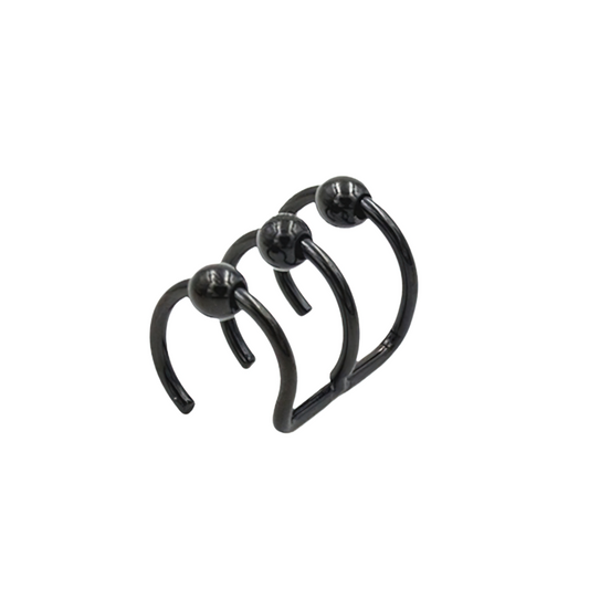 Stainless Steel Jewelry / Cool Steel Piercing / Rock Style Faux Body Piercing