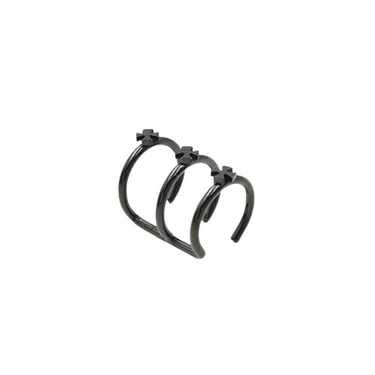 Stainless Steel Jewelry / Cool Steel Piercing / Rock Style Faux Body Piercing