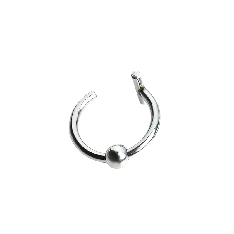 Stainless Steel Jewelry / Cool Steel Piercing / Rock Style Faux Body Piercing