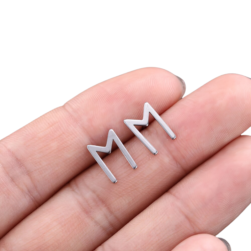 Stainless Steel Jewelry / Silver Earrings / Gothic Style Earrings