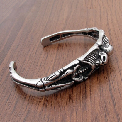 Stainless Steel Jewelry / Skeleton Bracelet / Punk Style Skull Bracelet
