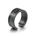 Stainless Steel Ring With Inscription / Stylish Jewelry for Finger