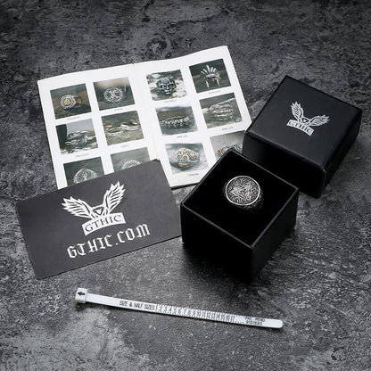 Urnes Valknut Stainless Steel Viking Ring