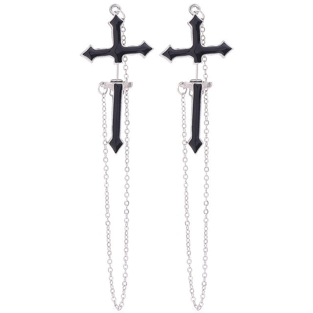 Metal Cross Earrings