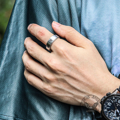 Valknut Runes Stainless Steel Spinner Ring