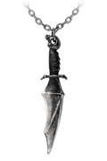 Vampyre Knife Pendant With Skull and Bat Wing Blade