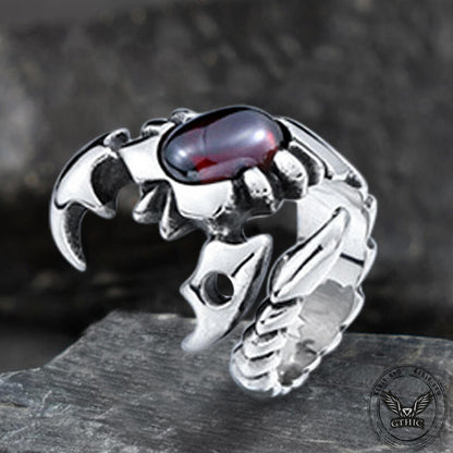Venomous Scorpion Cz Stainless Steel Animal Ring