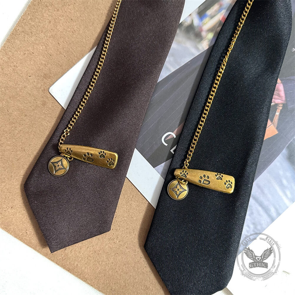 Versatile Bear Round-head Brooch Decorative Tie