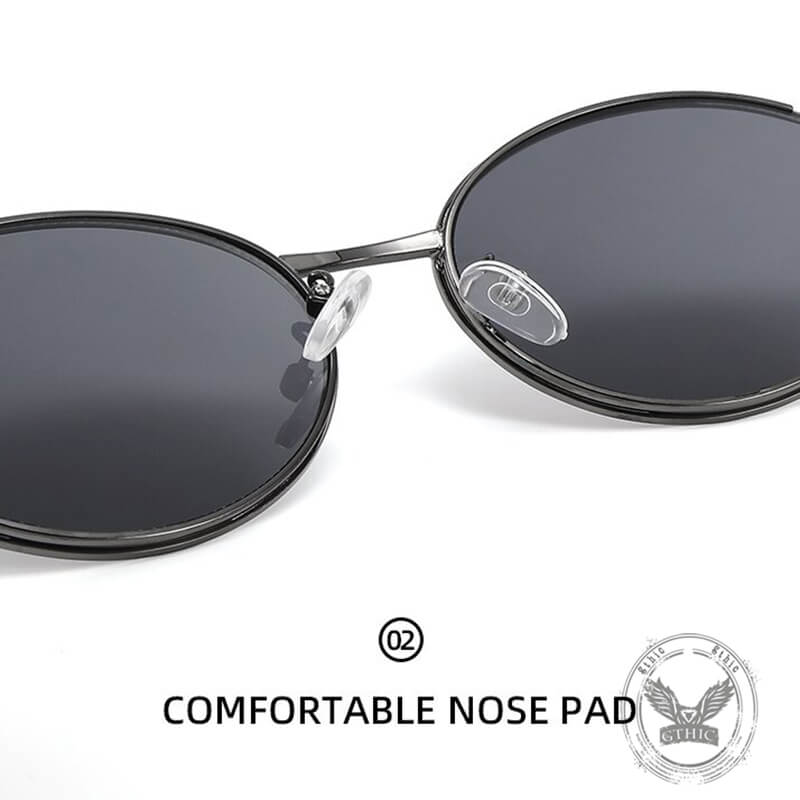 Versatile Metal Oval Bow Pc Sunglasses