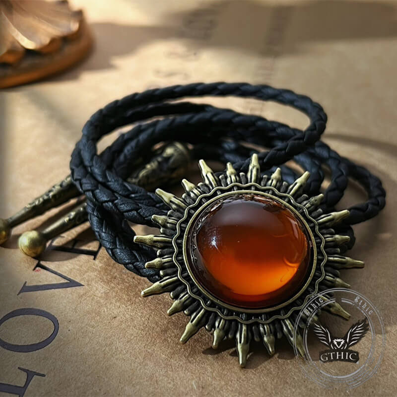 Versatile Shiny Sun Western Cowboy Alloy Bolo Tie