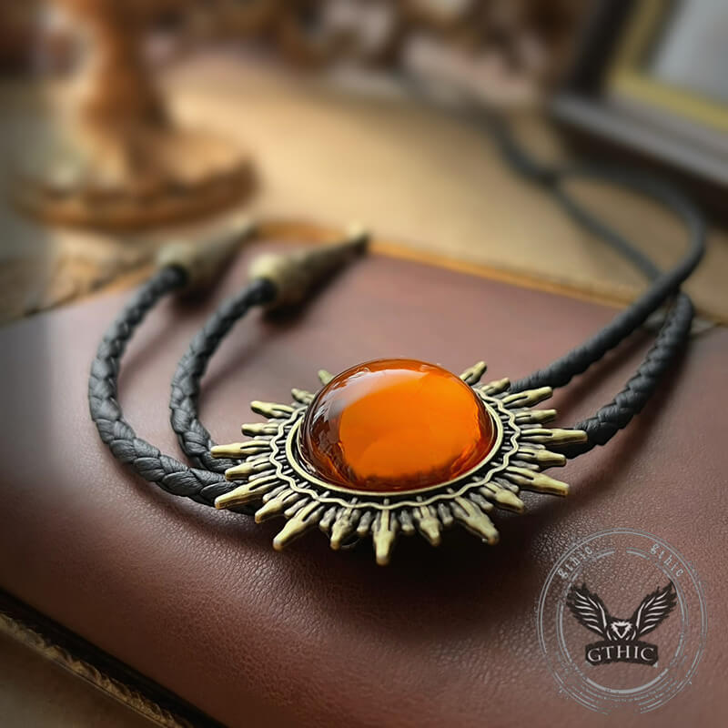 Versatile Shiny Sun Western Cowboy Alloy Bolo Tie