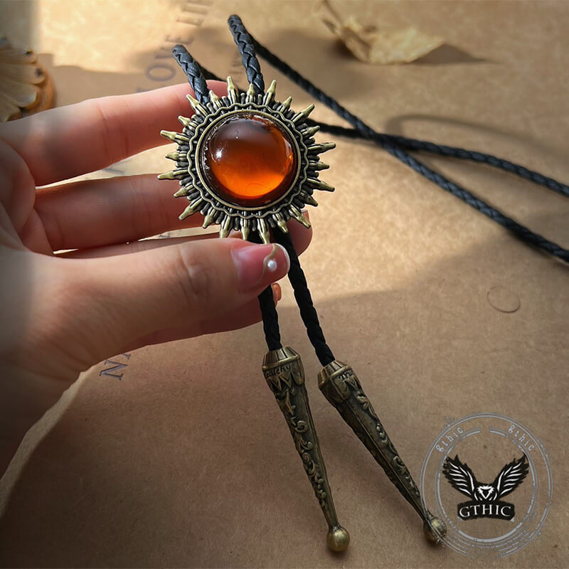 Versatile Shiny Sun Western Cowboy Alloy Bolo Tie