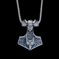 Viking and Wolf Head Celtic Knot Pendant