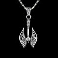 Viking Angel Winged Axe Pendant