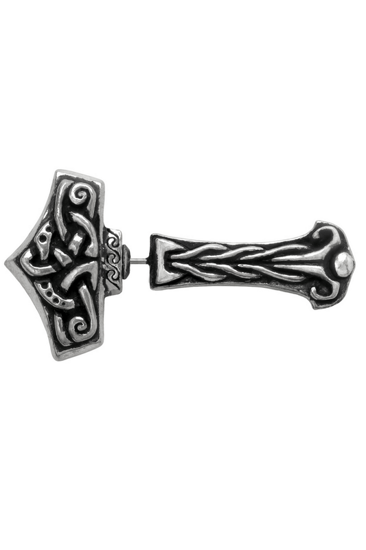 Viking-inspired Thunderstick Earring With Intricate Designs
