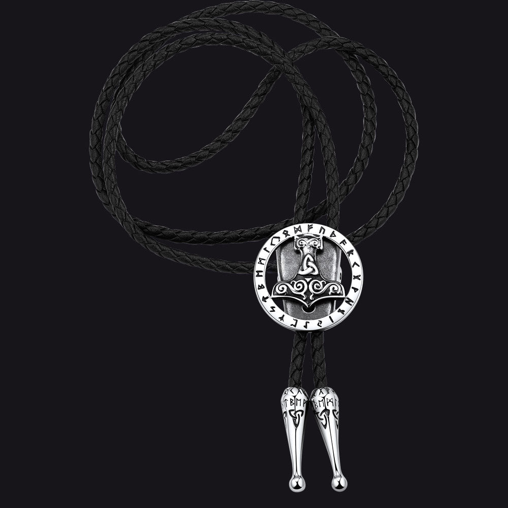 Viking Thor's Hammer Bolo Tie for