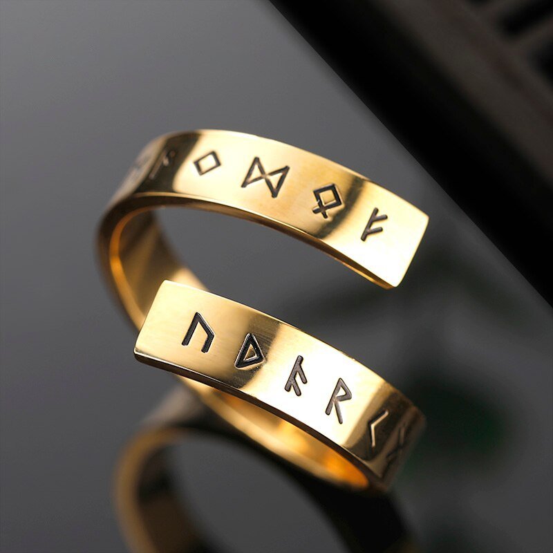 Viking Runes Wrap Ring