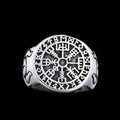 Viking Vegvisir Signet Ring