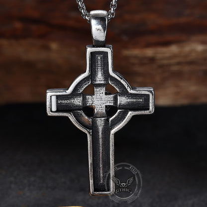 Viking Celtic Cross Copper Crucifixion Pendant