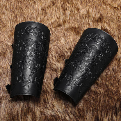 Viking Fenrir Wolf Warrior Bracers