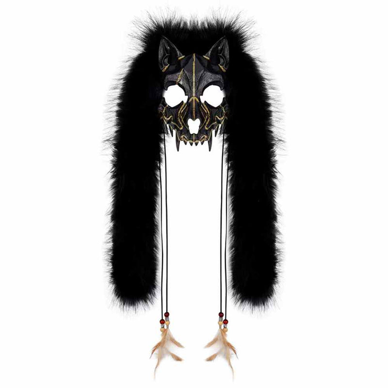 Viking Fox Long Ear Plush Cosplay Animal Mask