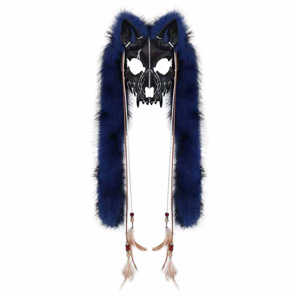 Viking Fox Long Ear Plush Cosplay Animal Mask