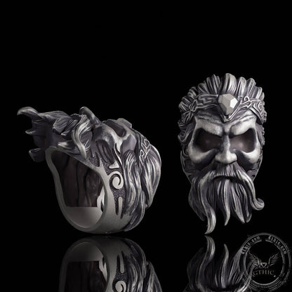 Viking God Sterling Silver Ring