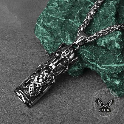 Viking Odin Portrait Warrior Stainless Steel Pendant