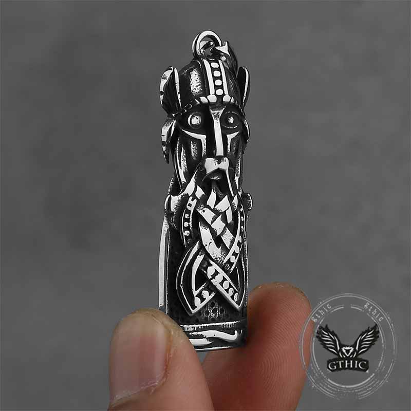 Viking Odin Portrait Warrior Stainless Steel Pendant