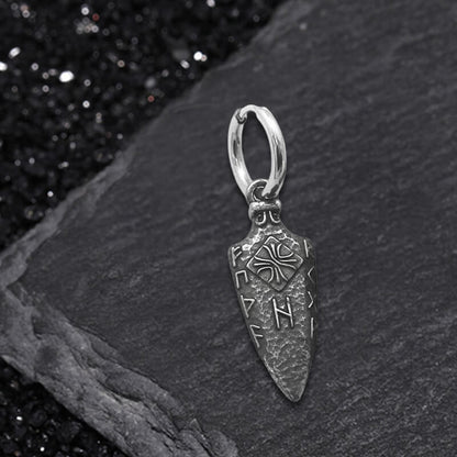 Viking Runes Arrow Stainless Steel Earrings