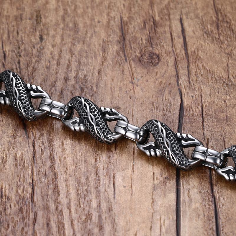 Dragon Bracelet / Stainless Steel Chain and Woman Jewelry